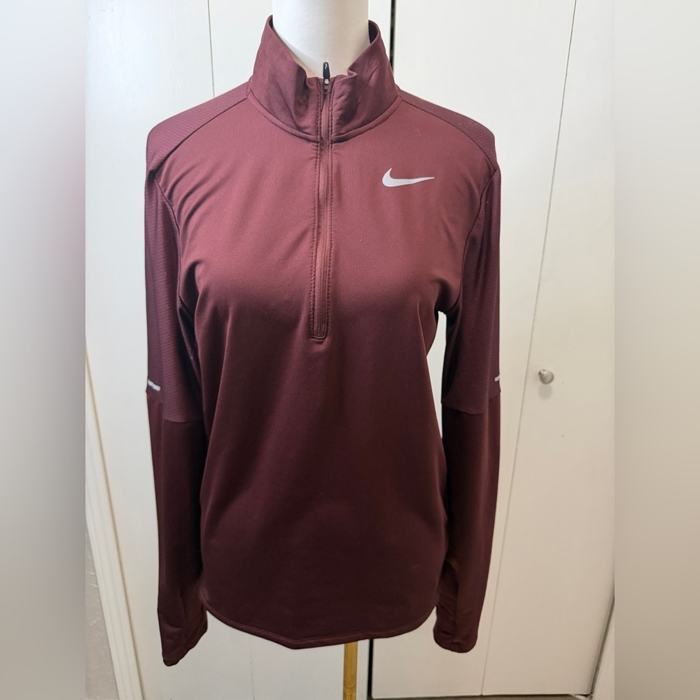 Nike Maroon Half-Zip Athletic Pullover